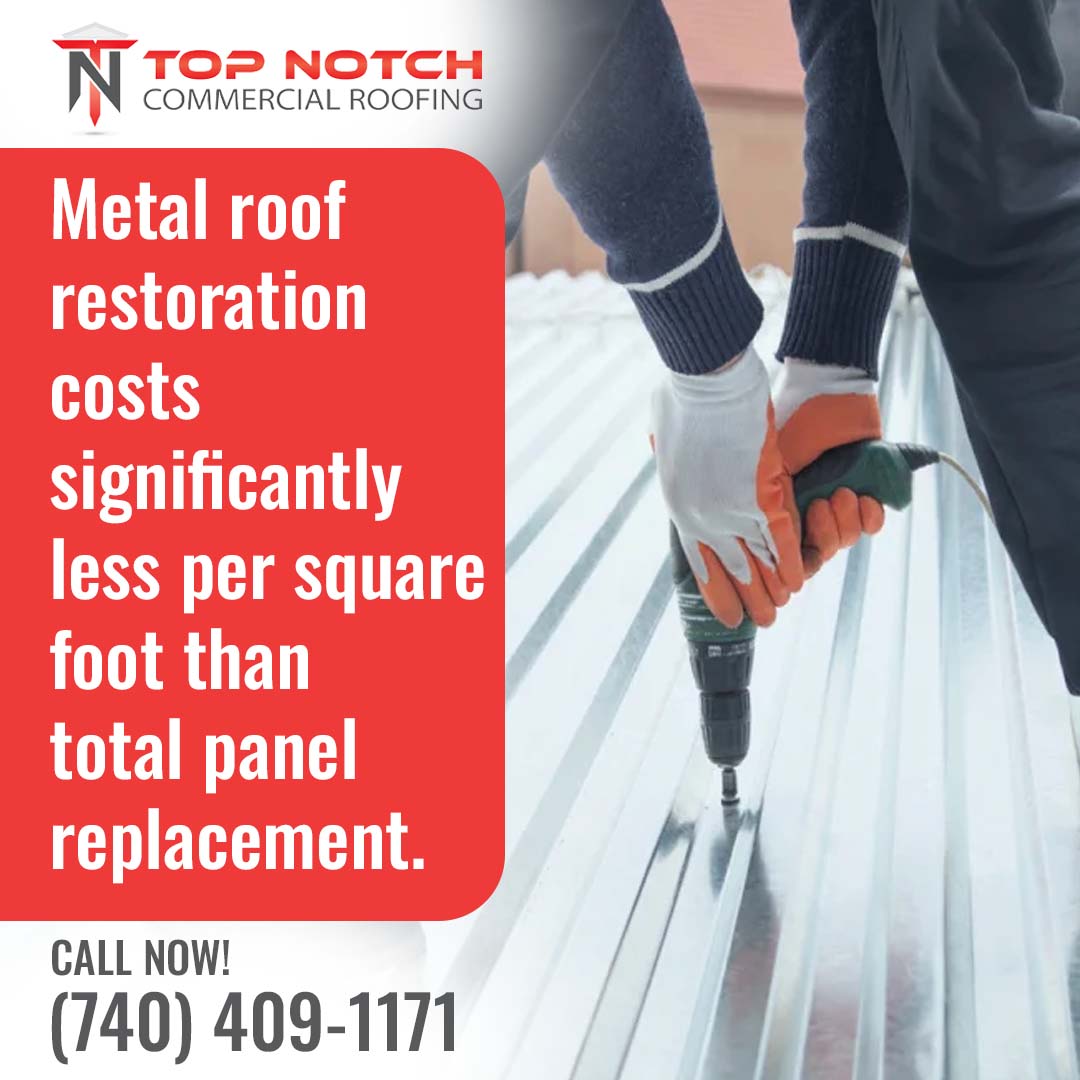 Metal roof replacement cost less-Top Notch Commercial Roofing