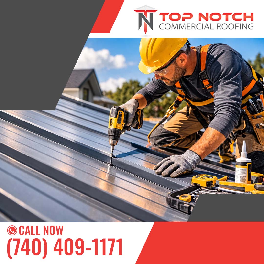 Metal roof restoration- Top Notch Commercial Roofing
