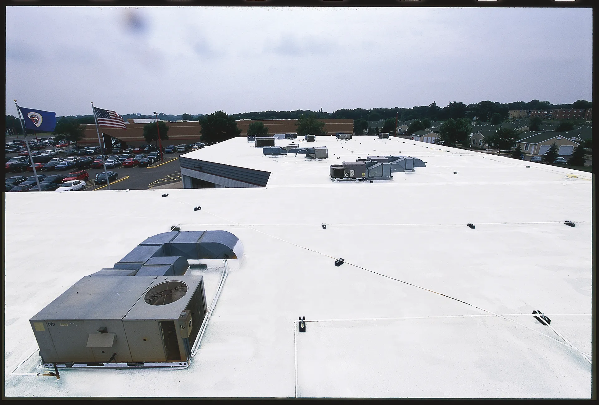 Top Notch Commercial Roofing team working an Ohio project site, showcasing professional commercial roofing services across Central Ohio.